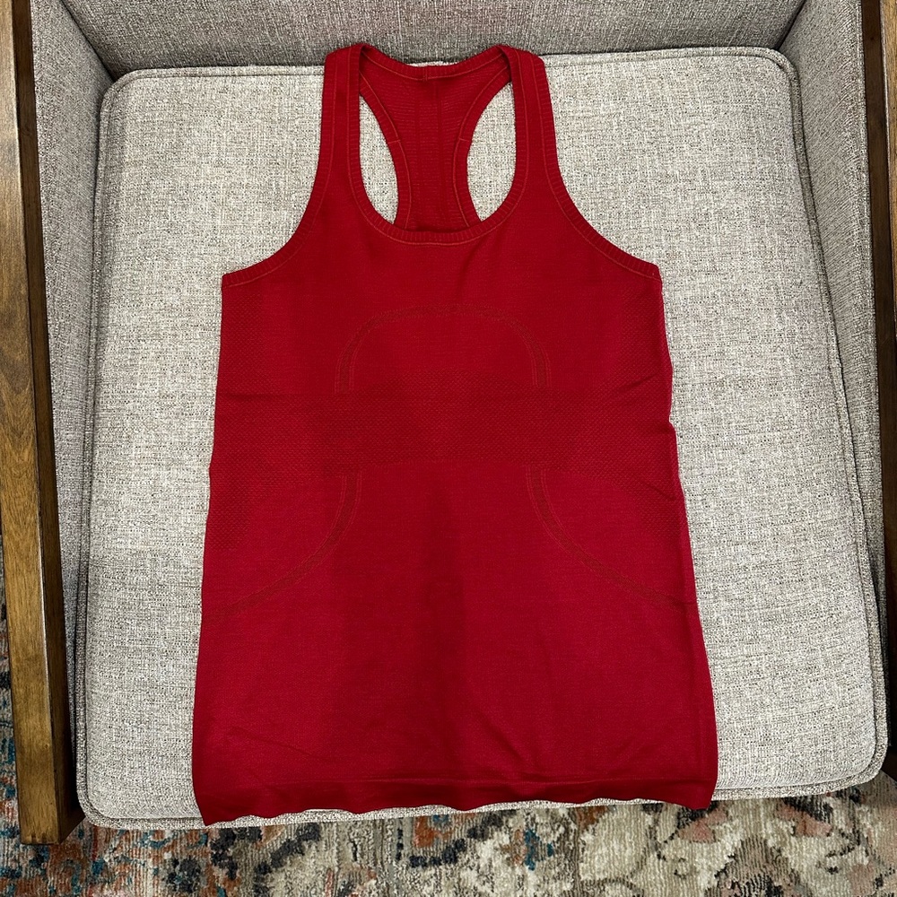Lululemon swiftly tank, size 6 red